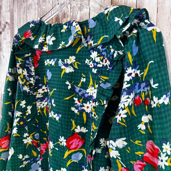 LOFT Bouquet Ruffle Tie-Neck Blouse - Picture 6 of 6